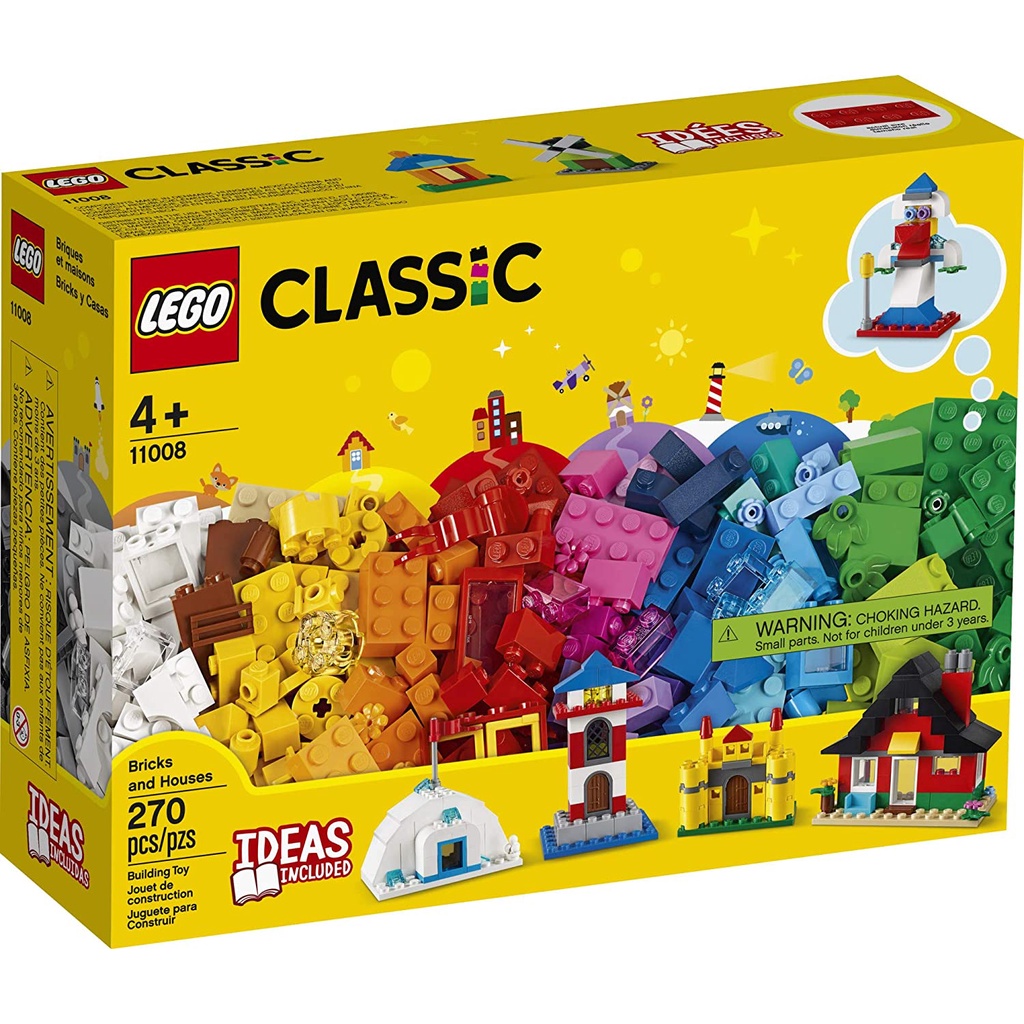 Đồ chơi Lego LEGO Classic Bricks and Houses 11008 Kids’ Building Toy Starter Set with Fun Builds