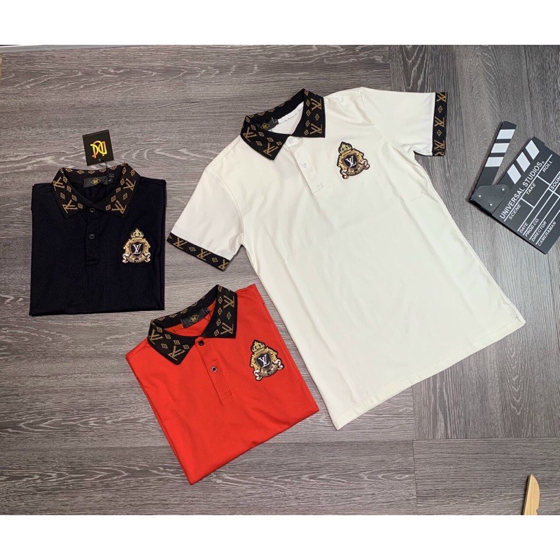 Áo Thun Nam Cổ Trụ Thêu Logo (chất liệu cotton,co dãn 4 chiều) | BigBuy360 - bigbuy360.vn