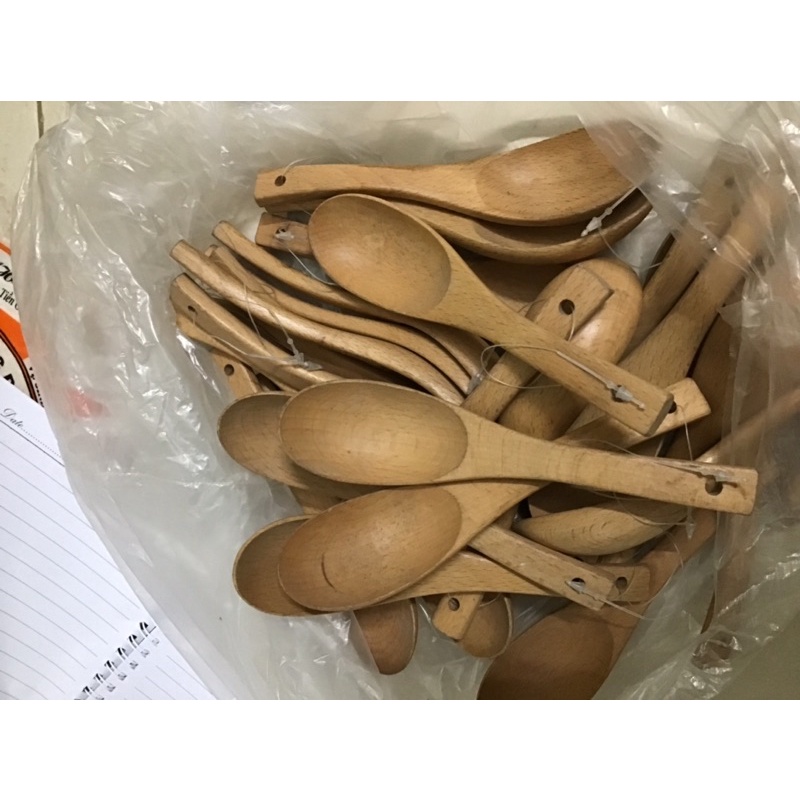 Thìa gỗ, thìa ăn cơm bằng gỗ dài 14cm