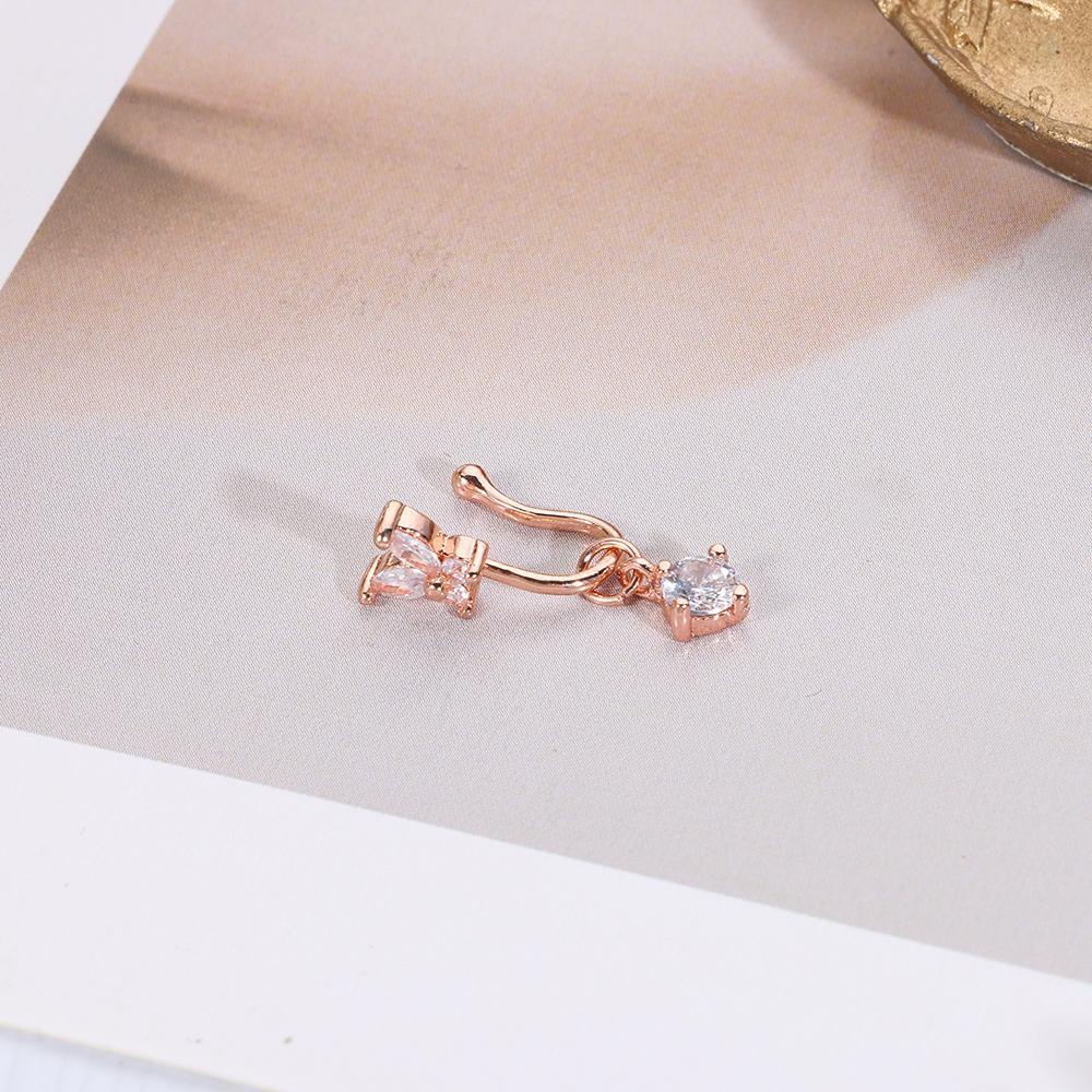 Nhẫn Mũi Giả Màu Sắc Vàng Họa Tiết Bươm Bướm