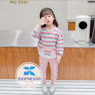 Bộ Bé Gái nỉ da cá mèo