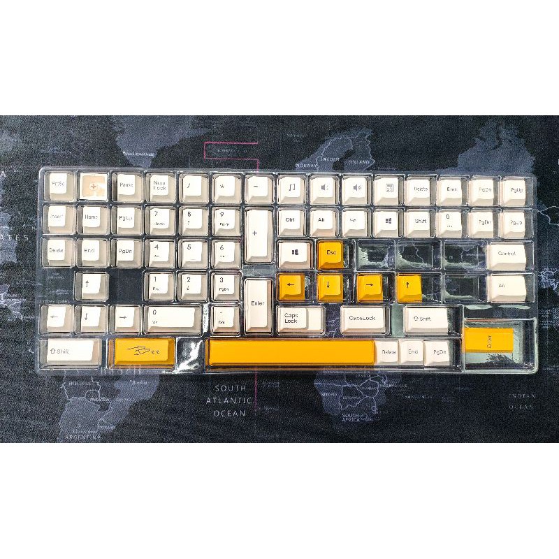 Bộ keycap Honey &amp; Milk Thick PBT Cherry Profile 154 nút dùng cho bàn phím cơ