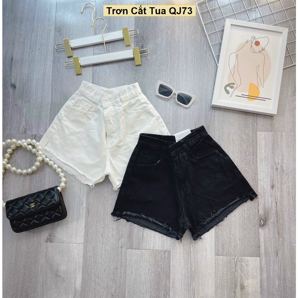 Quần short jeans nữ lưng cao size lớn [Big size] QJ72