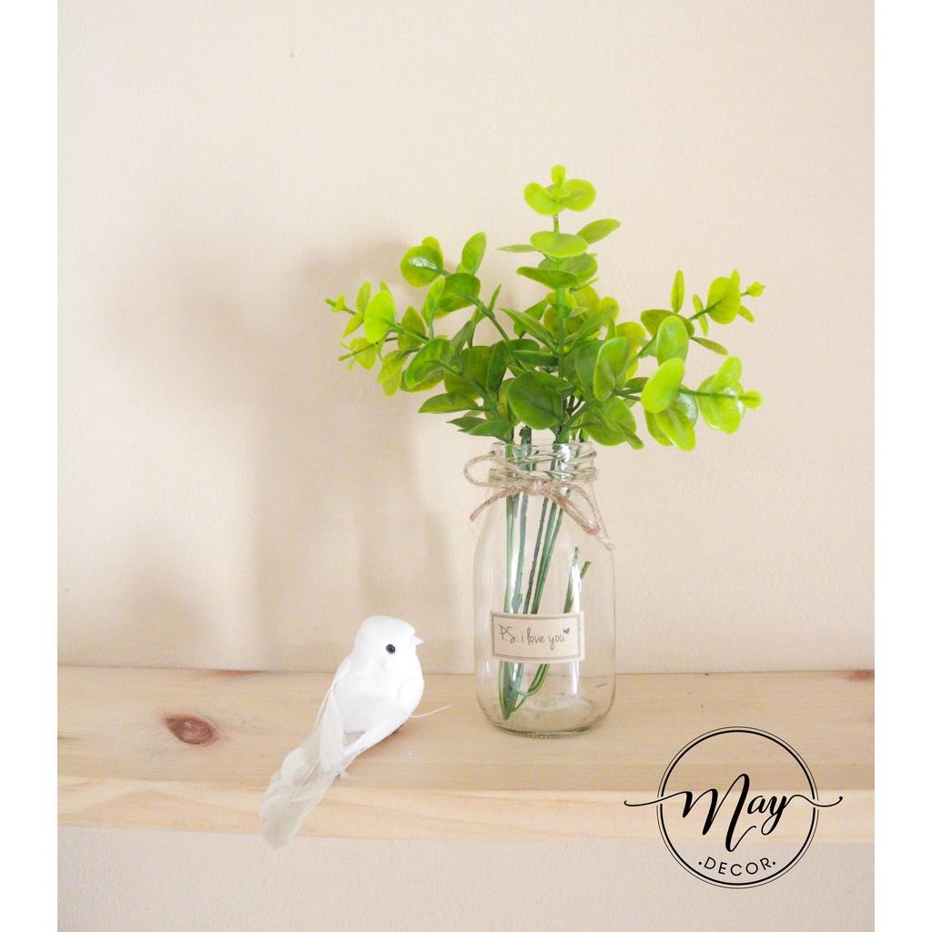 Hoa lá giả, Cành lá rùa, hoa điểm trang trí,chụp ảnh sản phẩm dài 20,25,30cm