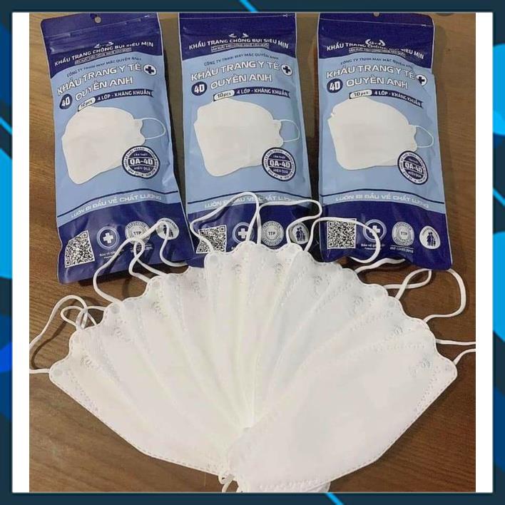 Khẩu trang y tế kf94 4D kháng khuẩn chống bui, Gói10 khẩu trang  4D cao cấp hàng chính hãng  [QUYỀN ANH - DUY NGỌC KF94]