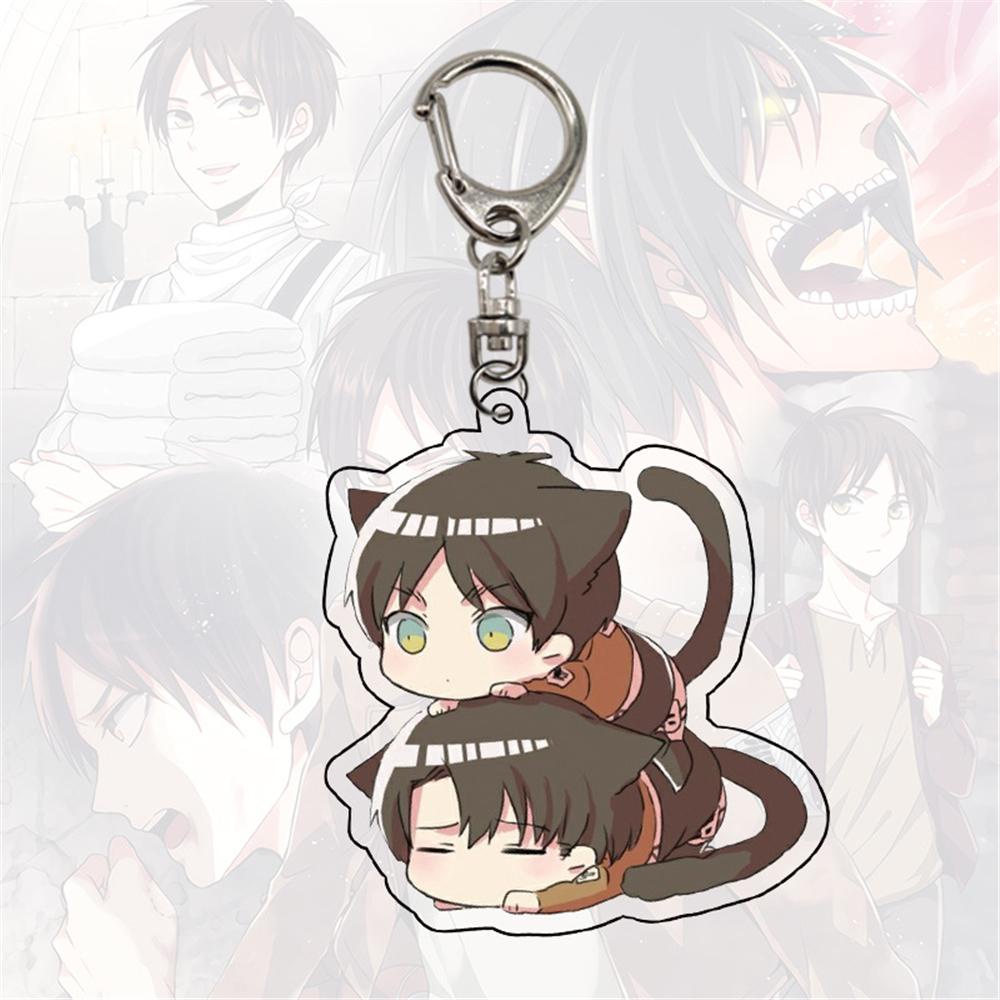 Móc Chìa Khóa In Hình Attack on Titan Sáng Tạo Cho Nam Và Nữ