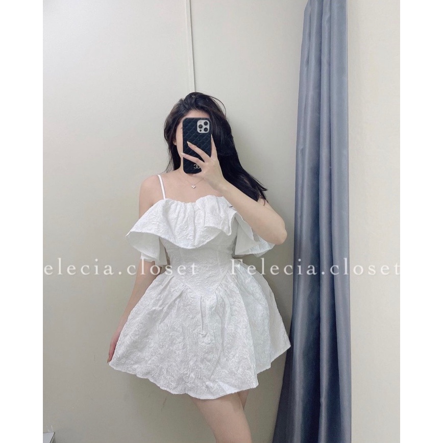 ĐẦM RỚT VAI 2S TRẮNG XỐP PHỒNG XO