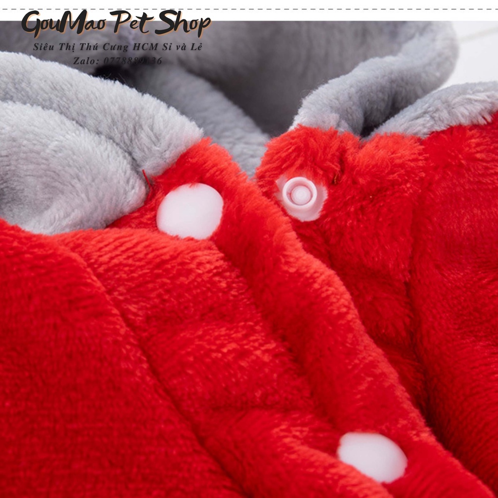 áo bốn chân siêu ấm dành cho chó mèo - goumao pet
