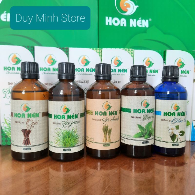 🌿🌿🌿 Tinh dầu xịt phòng Hoa Nén [100ML] SẢ CHANH, QUẾ, BẠC HÀ, HOA NHÀI, SẢ JAVA nguyên chất, an toàn tuyệt đối 🌿🌿🌿