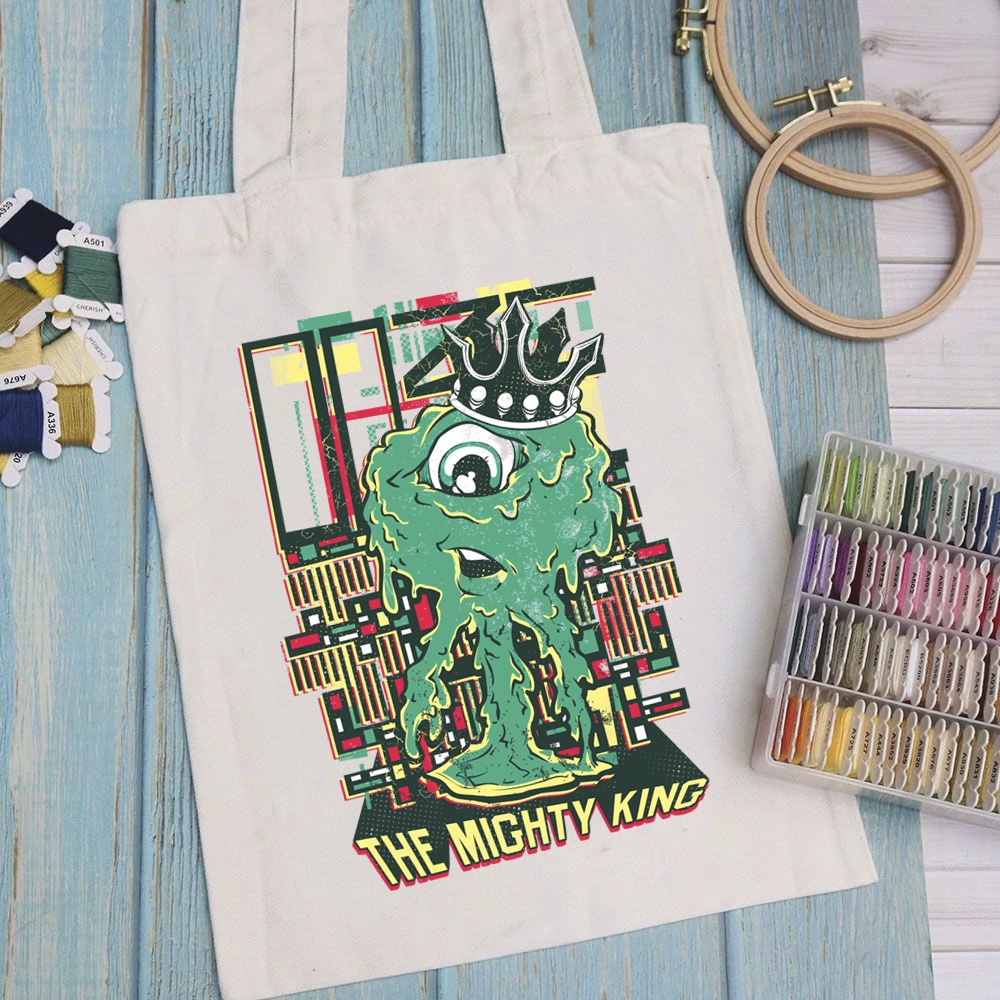Túi vải túi Tote ART WORK PRO - Mẫu 6 vải canvas dày đẹp cho nữ có khóa miệng đi học đi chơi. In hình theo yêu cầu
