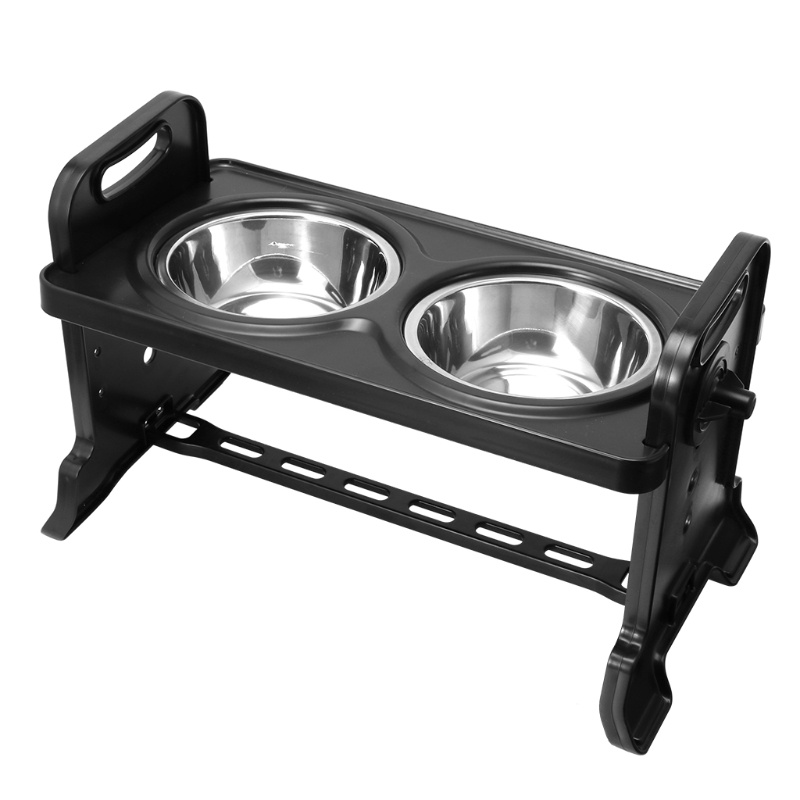 Tô đựng thức ăn bằng thép không gỉ có thể điều chỉnh độ cao chống trượt cho thú cưng