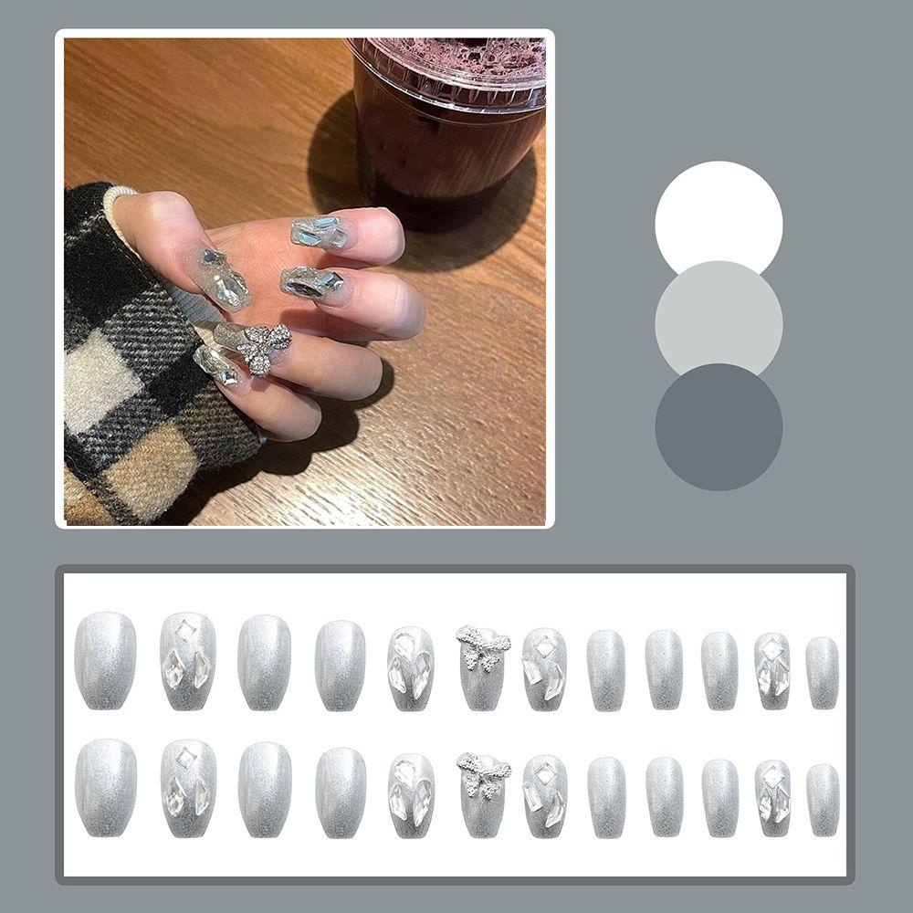 Hộp 24 Móng Tay Giả Múa Ba Lê Trang Trí Nghệ Thuật