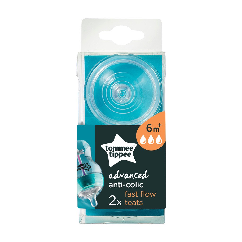 Núm ty silicon thay bình sữa Tommee Tippee Advanced Anti-Colic Fast Flow từ 6 tháng