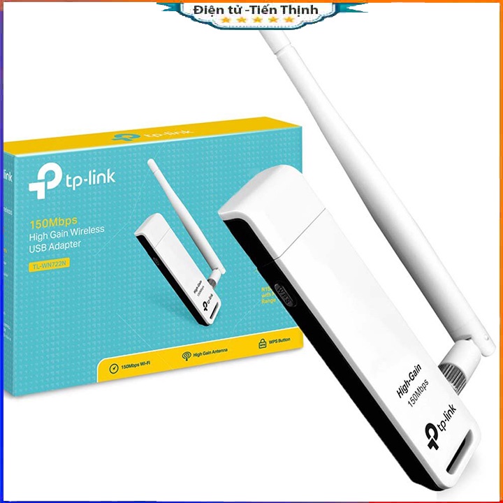 USB Wifi 150Mbps TP-Link TL-WN722N - Bộ phát wifi 1 râu