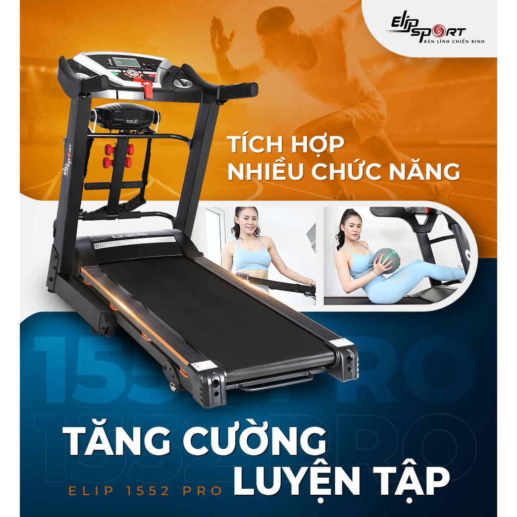 Máy chạy bộ điện đa năng ELIP 1552 Pro