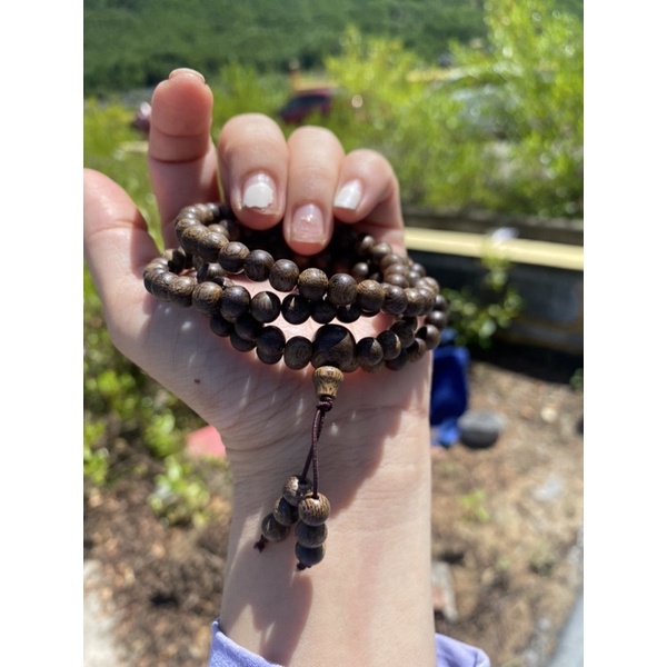 Vòng Tay Trầm Hương  Chuỗi Tràng 108 Hạt Chuẩn Tự Nhiên 6 mm Cao Cấp Quà Tặng Cho Nam Nữ