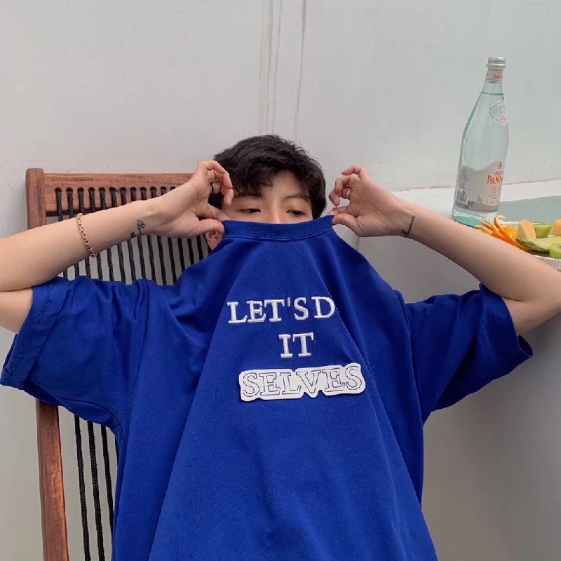 Áo Thun Tay Ngắn Cổ Tròn In Chữ Thoải Mái Thời Trang Cho Nam