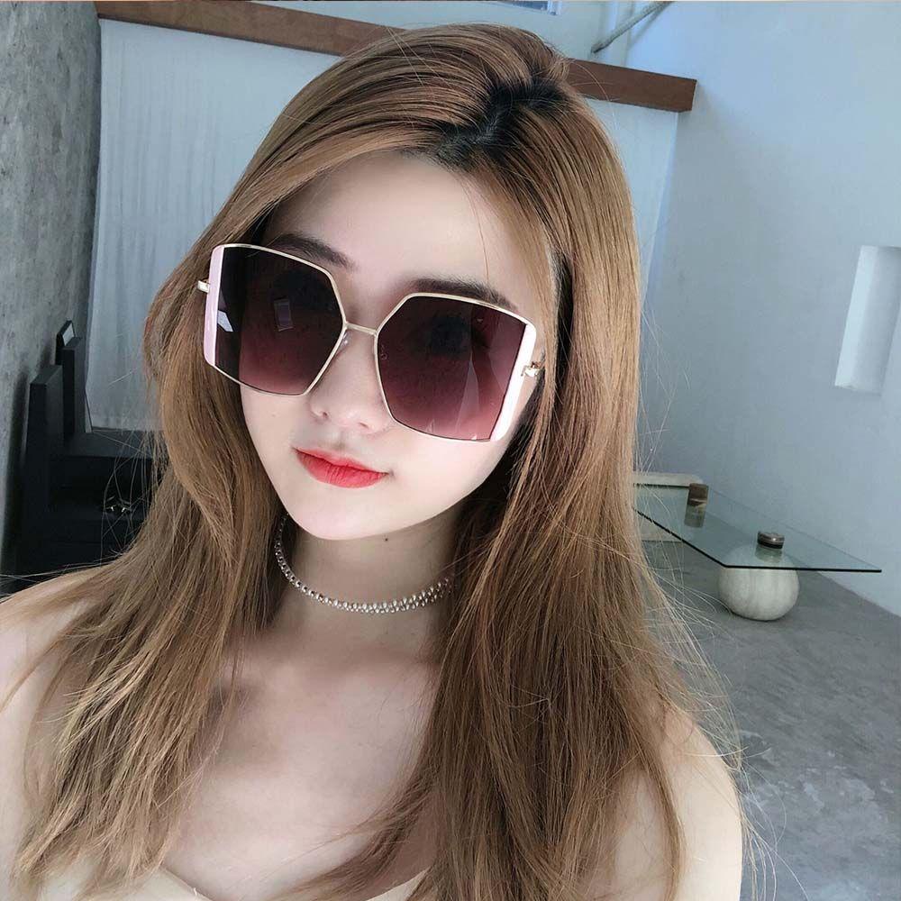 Kính Mát Gọng Lớn Bằng Nhựa Resin Phong Cách Hip Hop Thời Trang Cho Nữ