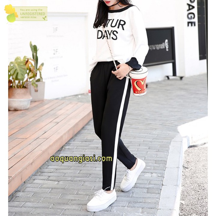 Quần Jogger 1 sọc to thời trang không bo MT672