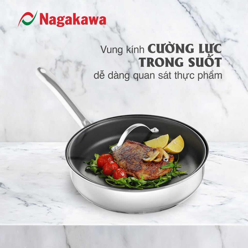 COMBO chảo chống dính Nagakawa Aki NAG2404 (24cm) và chảo sâu lòng NAG2853 (28cm)