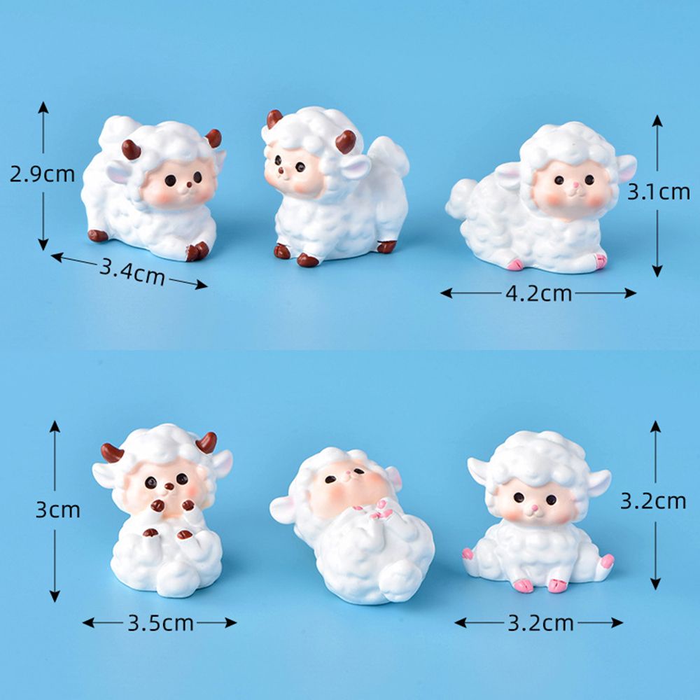 BEAUTY Accessories Micro Landscape Handicrafts Animal Model Sheep Figurines Little Statue DIY Bonsai Ornament Home Decoration Fairy Garden Miniature Dairy Sheep