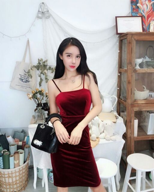 Đầm body nhung sexy