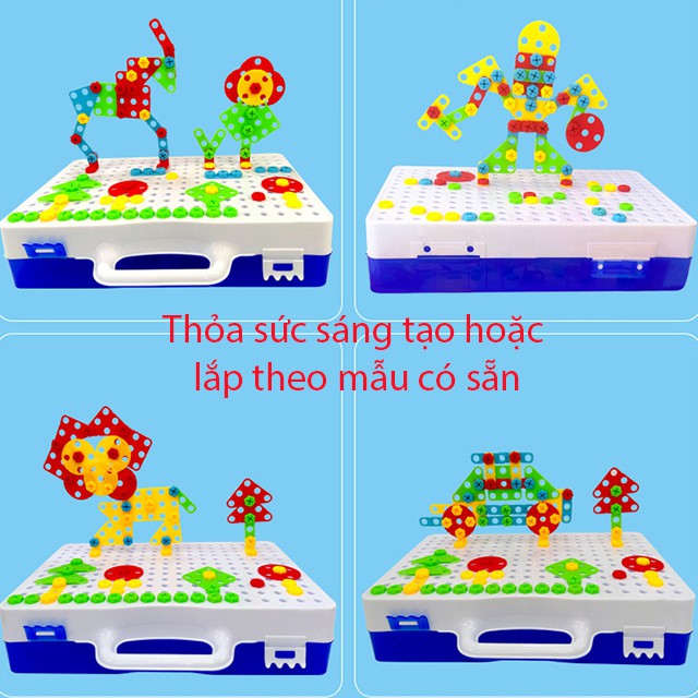 Bộ Lắp Ráp Kỹ Thuật Công Nghệ [FREESHIP❤️] Bằng Nhựa An Toàn Cho Bé
