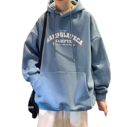 Áo Hoodie Thể Thao Dáng Rộng In Chữ Phong Cách Hip Hop Đường Phố Hàn Quốc Cho Nam