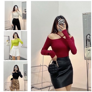 Áo trễ vai tay dài cá tính