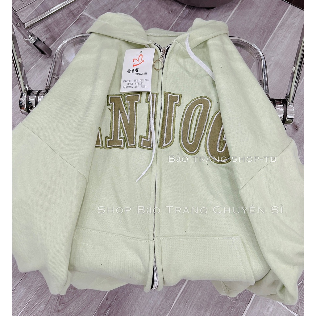 Áo KHOÁC Hoodie Thêu Chữ 2 Màu Nam Nữ Ulzzang Unisex Hottrend 2022