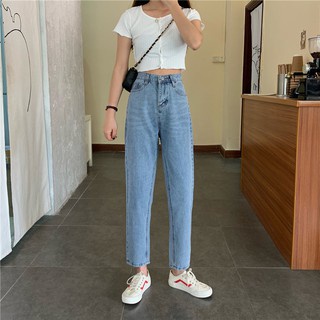 Quần jean baggy nữ xanh nhạt thương hiệu Aldore phong cách Ullzzang học sinh MSL1
