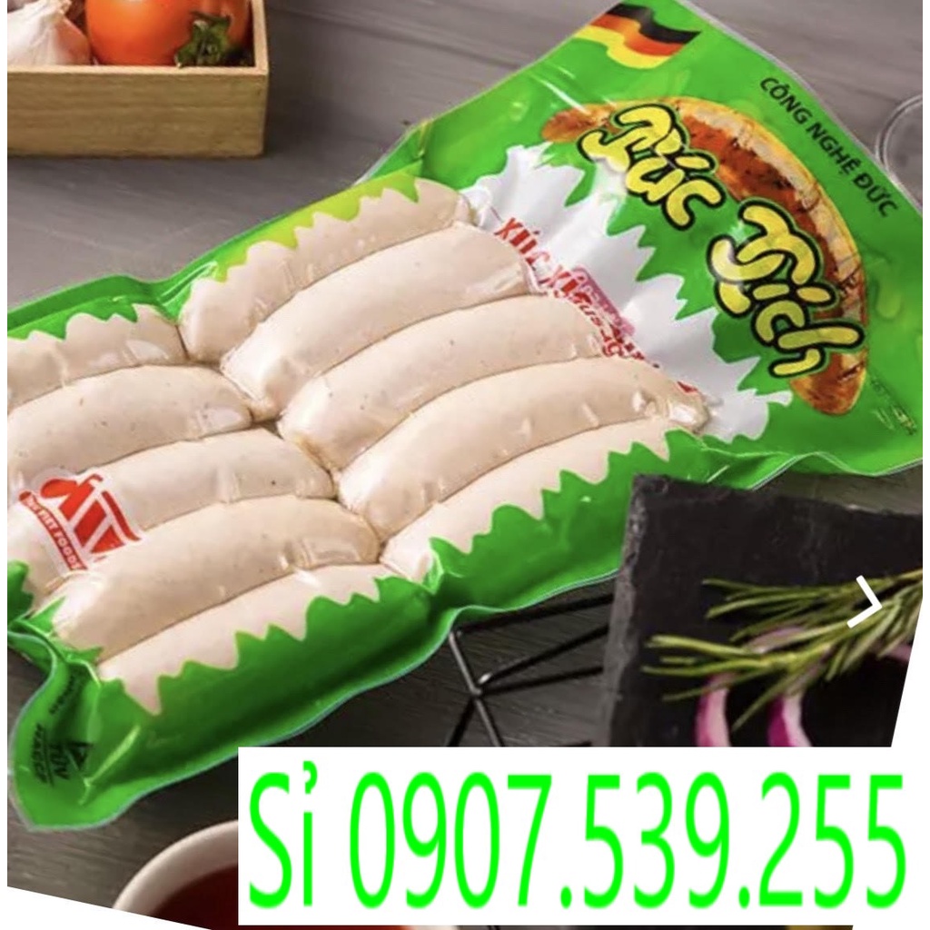 Xúc Xích NƯỚNG | Xúc Xích Đức Việt dòng CAO CẤP | gói 500gr/10 cây | hàng trực tiếp nhà máy (giao hà