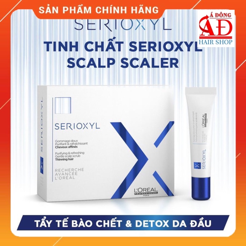 [+Tặng mũ trùm][L'OREAL] DƯỠNG CHẤT TẨY DA ĐẦU CHẾT LOREAL SERIOXYL PURIFYING REFRESHING SCALP HỘP 15ML*10
