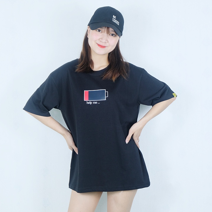 Áo thun unisex X WEAR hình Pin năng lượng cotton co giãn 4 chiều TBSA04