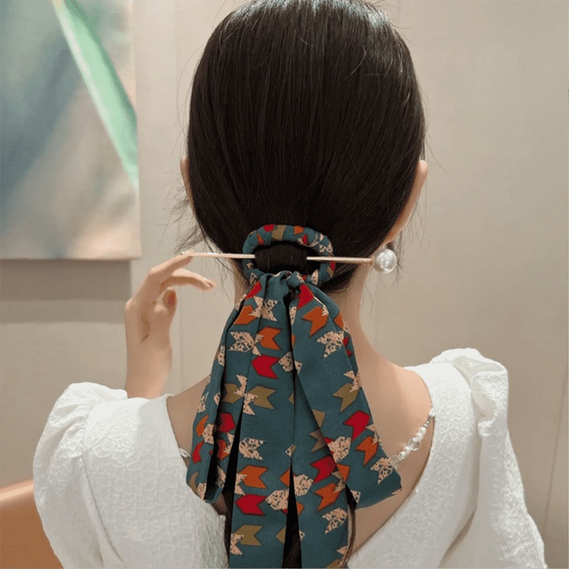 Băng Đô Cài Tóc Hình Nơ Vải Lụa Thanh Lịch Cho Nữ