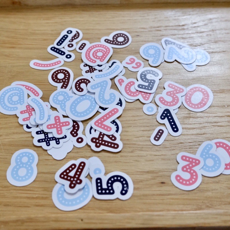 SỐ THỨ TỰ Sticker die-cut - Sticker cắt rời - Nguyên vật liệu làm Scrapbook Handmade