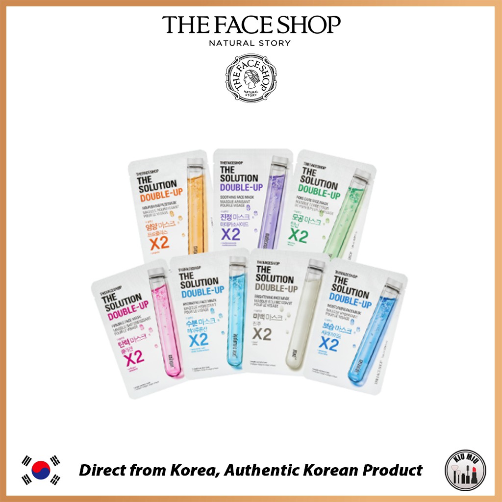 THE FACE SHOP THE SOLUTION DOUBLE-UP MASK *ORIGINAL KOREA*