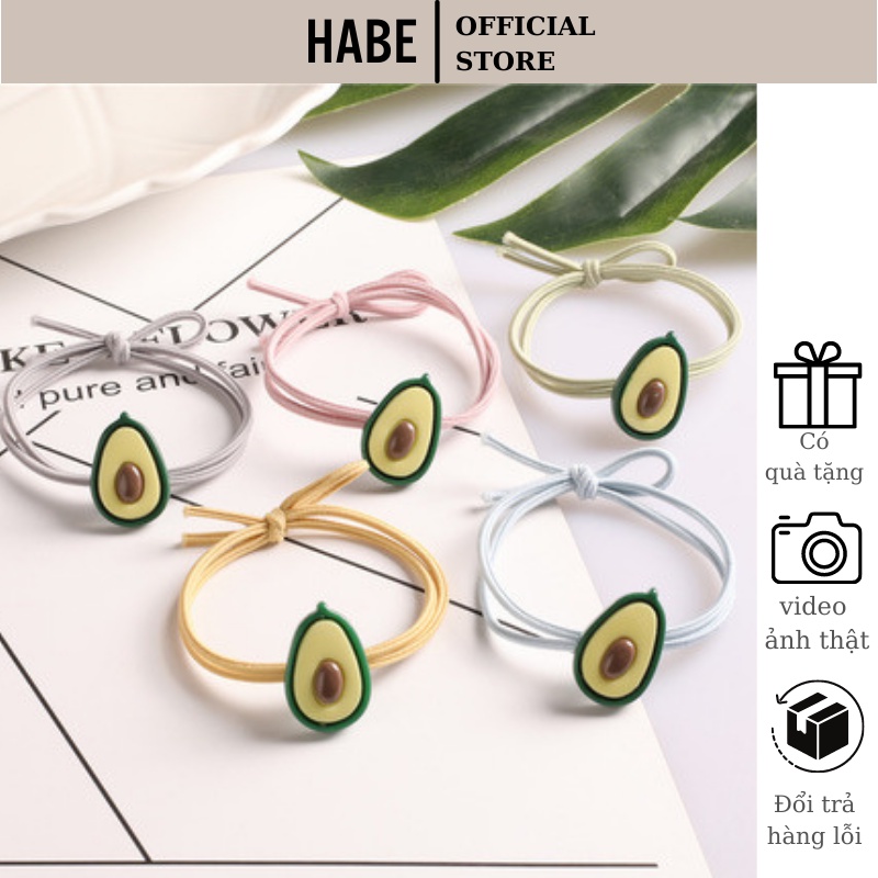 Dây buộc tóc quả bơ giá rẻ đẹp, chun buộc tóc cute , bền đẹp