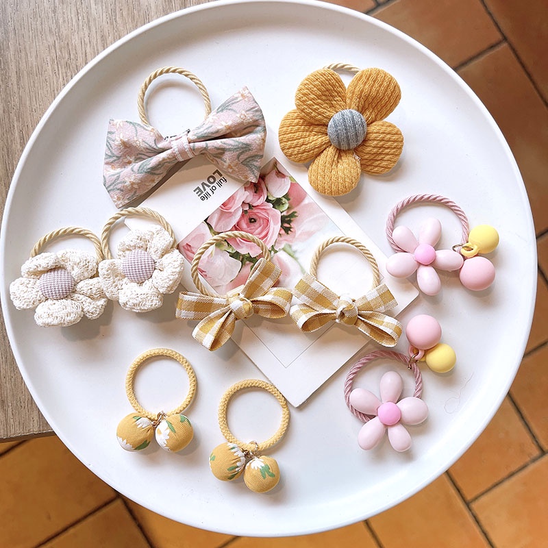 Mới Dây Buộc Tóc Cao Su Kiểu Dáng Dễ Thương Dành Cho Bé Gái