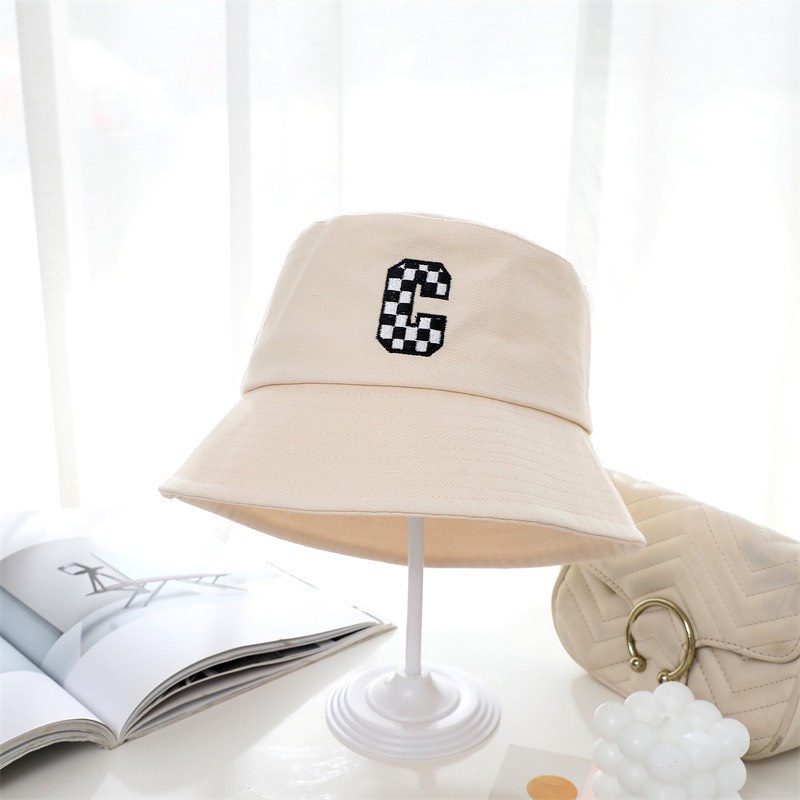 Mũ Bucket Trơn Nón Tai Bèo Vành Cụp Chữ C Viền Caro 467 Nhiều Màu Sắc Ulzzang Form Unisex Nam Nữ - Hazo