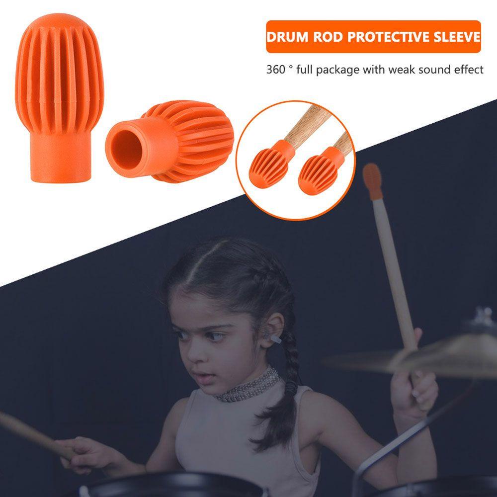 Bộ 2 / 4 Vỏ Bọc Đầu Gậy Đánh Trống Bằng Silicone Không Gây Tiếng Ồn
