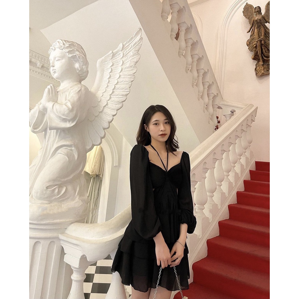 Đầm thiên nga khoét eo thiết kế 3 tầng sang chảnh lộng lẫy đầm dự tiệc dạo phố cực xinh | BigBuy360 - bigbuy360.vn