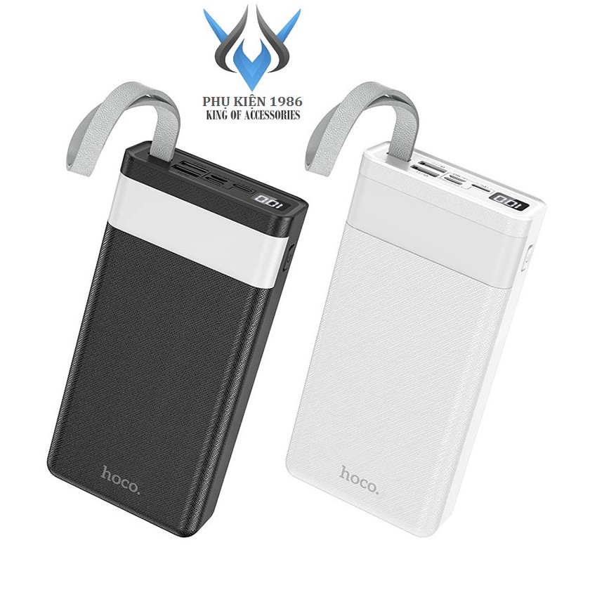 Pin sạc dự phòng Hoco J73 Powerful 30000mAh 2 cổng input, 3 cổng output, tích hợp đèn pin siêu sáng (Màu ngẫu nhiên)