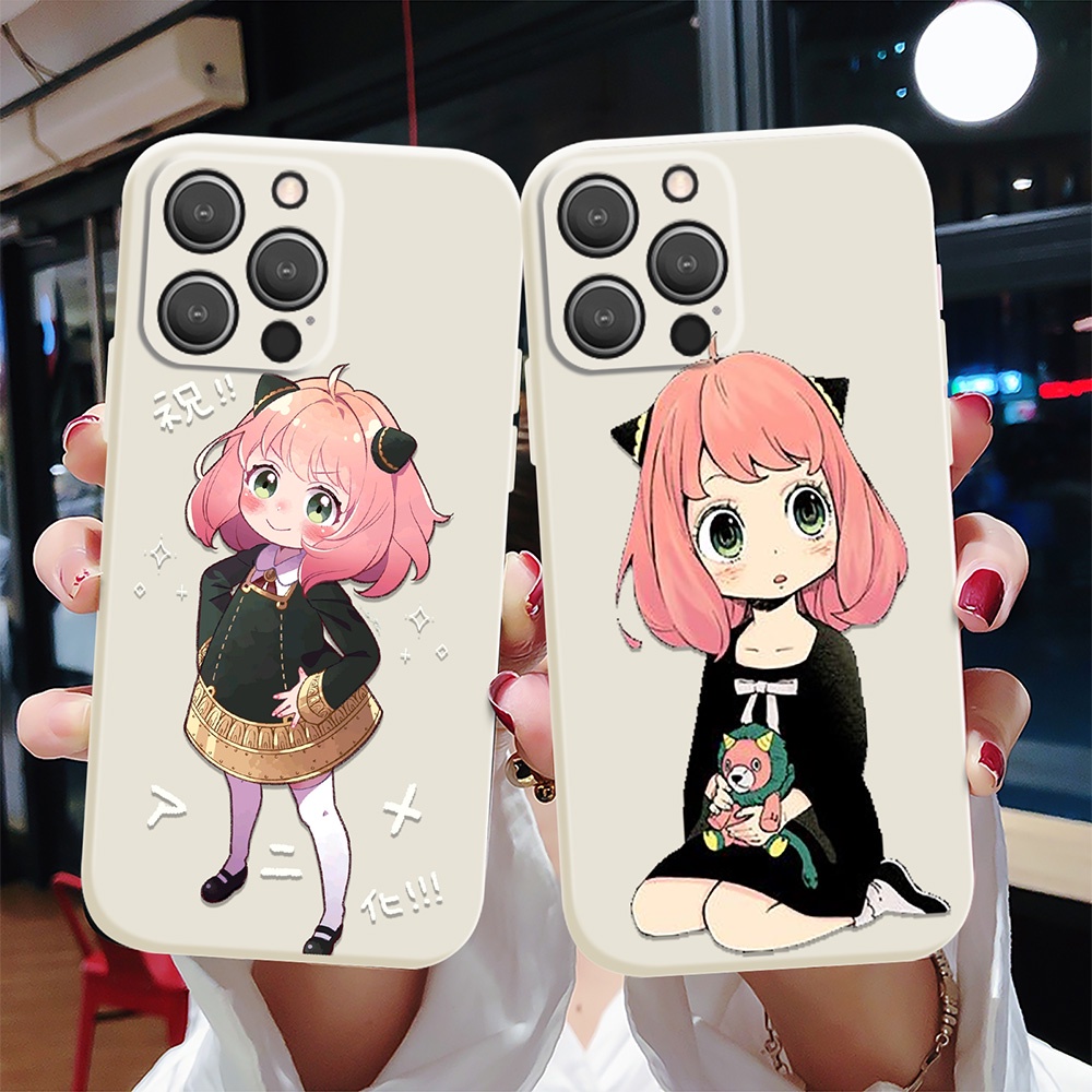 Ốp Điện Thoại Nhựa Dẻo In Hình Anime Spy×Family Với Cạnh Thẳng Cho iPhone 13 Pro Max 11 12 lPhone 7 8 Plus SE 2020