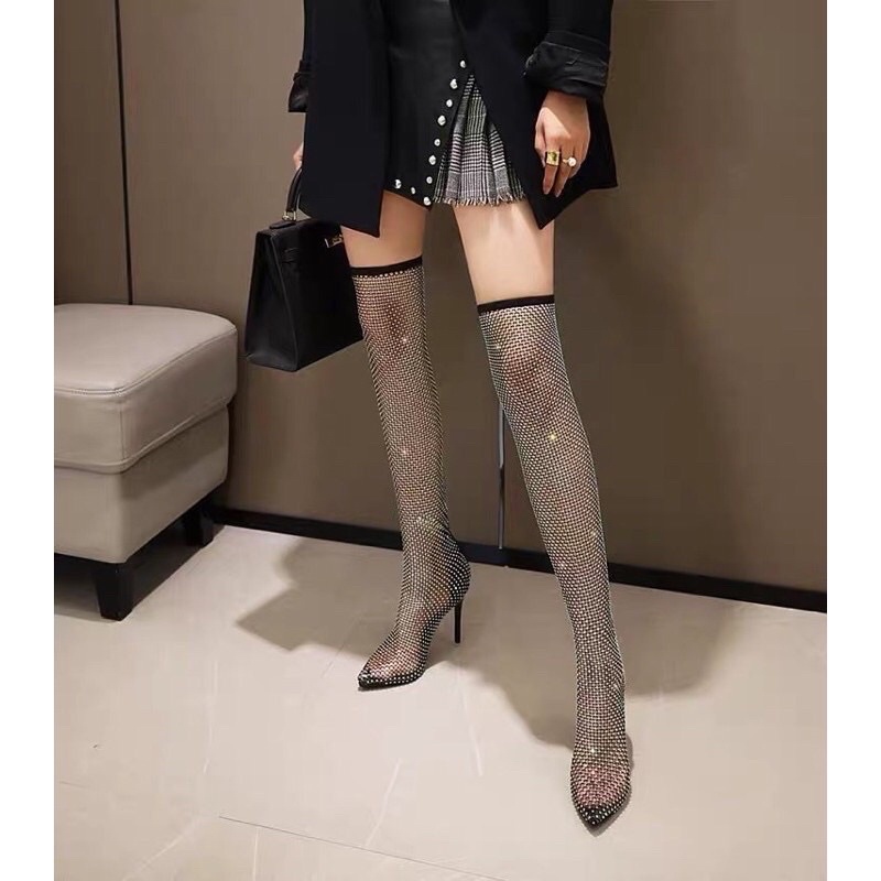 Bốt lưới đính đá cao cấp⚡️ANDU STORE⚡️