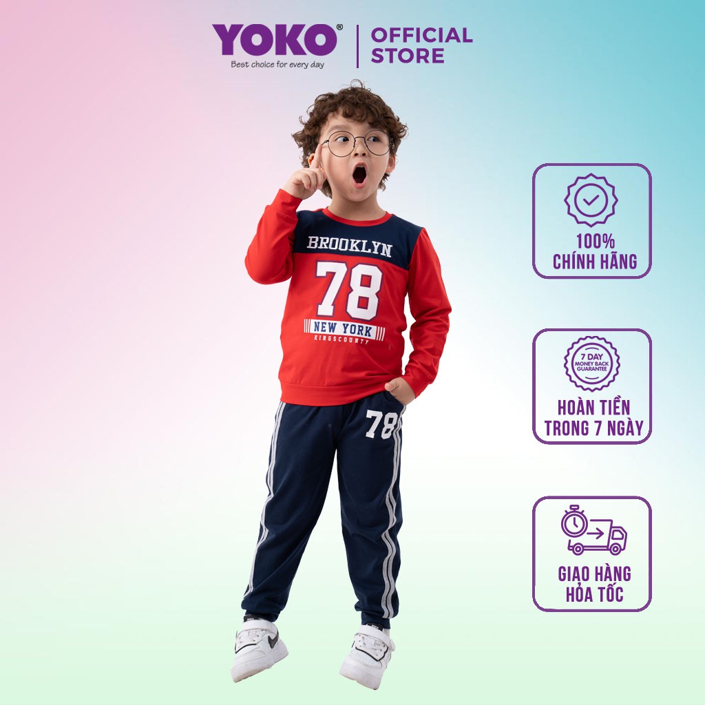 Bộ Quần Áo Dài Tay Bé Trai (1-5 Tuổi) YOKO KID'S FASHION 20311T