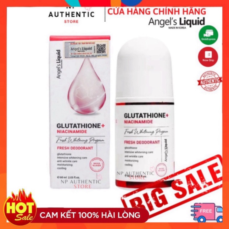 Lăn khử mùi  mờ thâm, dưỡng trắng da Angel's Liquid Glutathione plus Niacinamide 60ml BBT Store