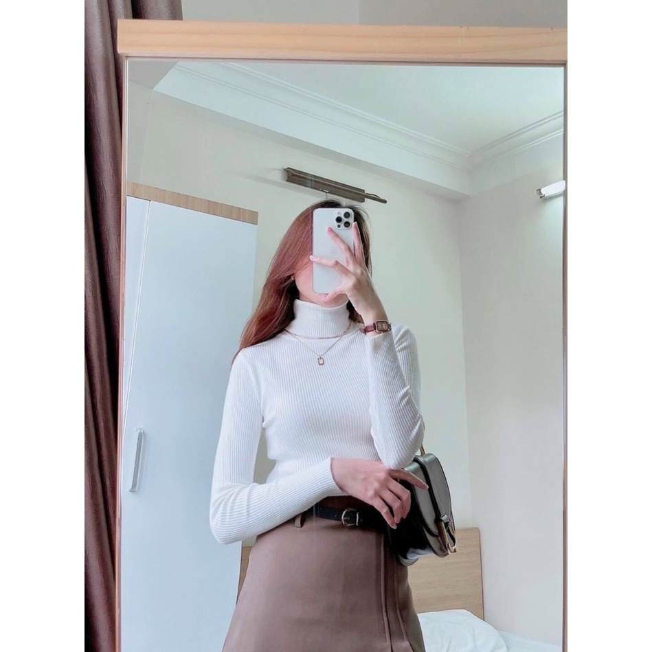Áo len cổ lọ MIA1992 cao cấp - áo len cổ lọ nữ ôm dáng form co dãn phong cách Hàn Quốc | BigBuy360 - bigbuy360.vn
