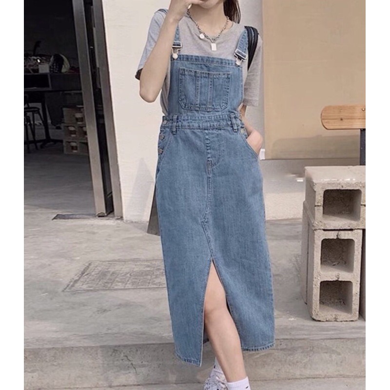 Yếm jeans xanh nhạt
