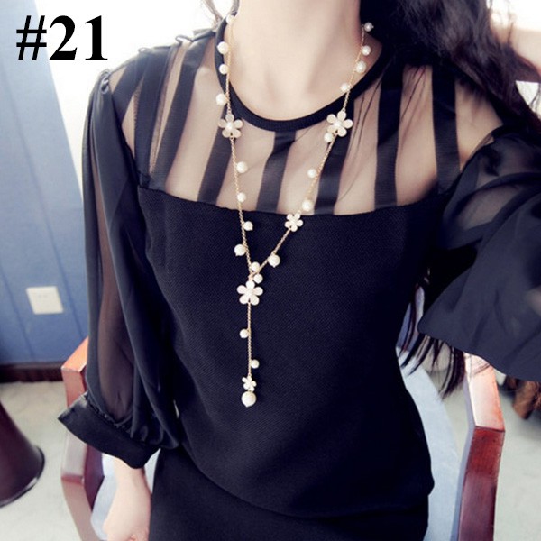 Vòng cổ chuỗi hoa 5 bông VH23